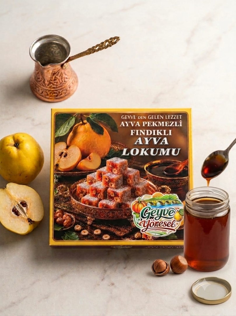 AYVA PEKMEZLİ FINDIKLI AYVA LOKUMU 800 GR TR İLK VE TEK